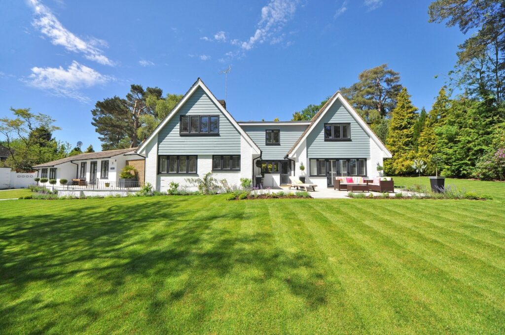 white and blue house paint